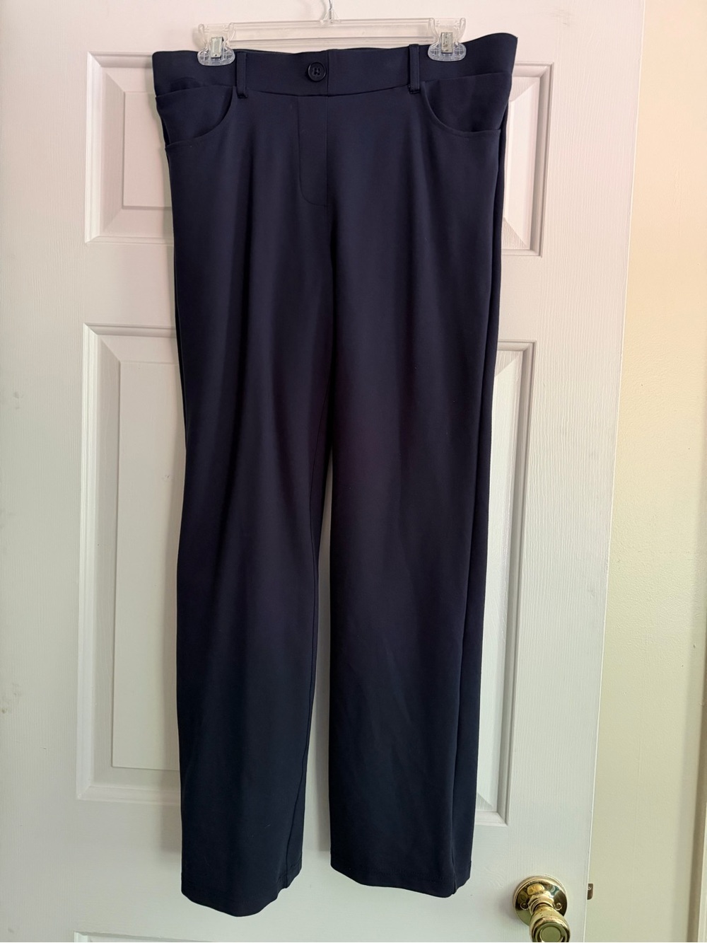 Betabrand Petite Navy Work Dress Pants